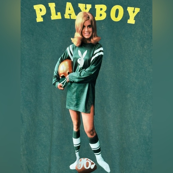 Playboy 1967 Green Graphic Tee Shirt with Logo Unisex L - Picture 4 of 5